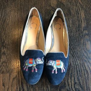 C Wonder Navy Elephant Loafers size 8.5